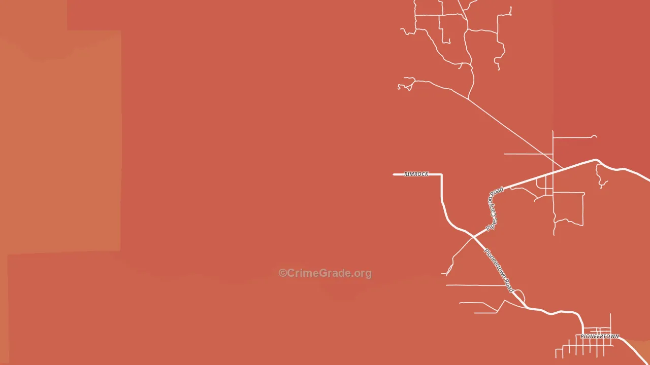 Rimrock, CA Map of Burglary Rates
