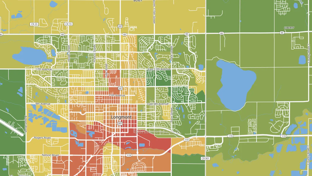 Rinn, CO Map of Burglary Rates