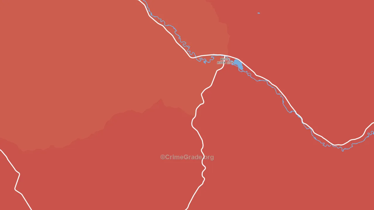 Rio Blanco County, CO Map of Burglary Rates