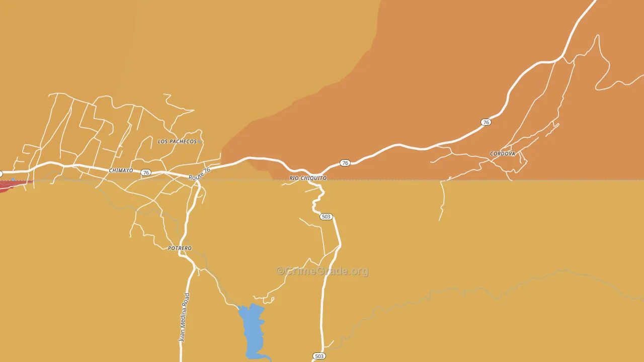 Rio Chiquito, NM Map of Burglary Rates