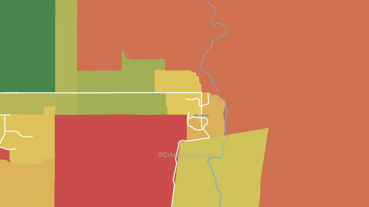 Rio Verde, AZ Map of Burglary Rates