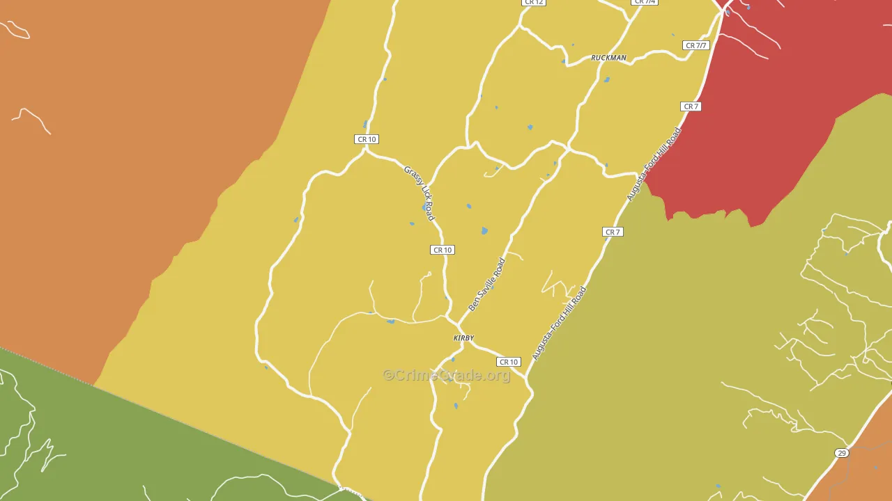 Rio, WV Map of Burglary Rates
