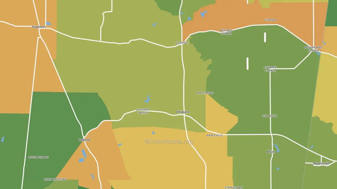 Ripley County, IN Map of Burglary Rates