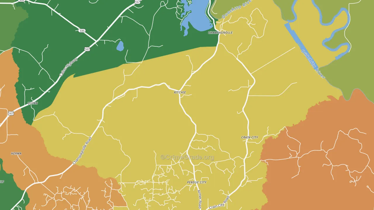 Ritchie, AR Map of Burglary Rates