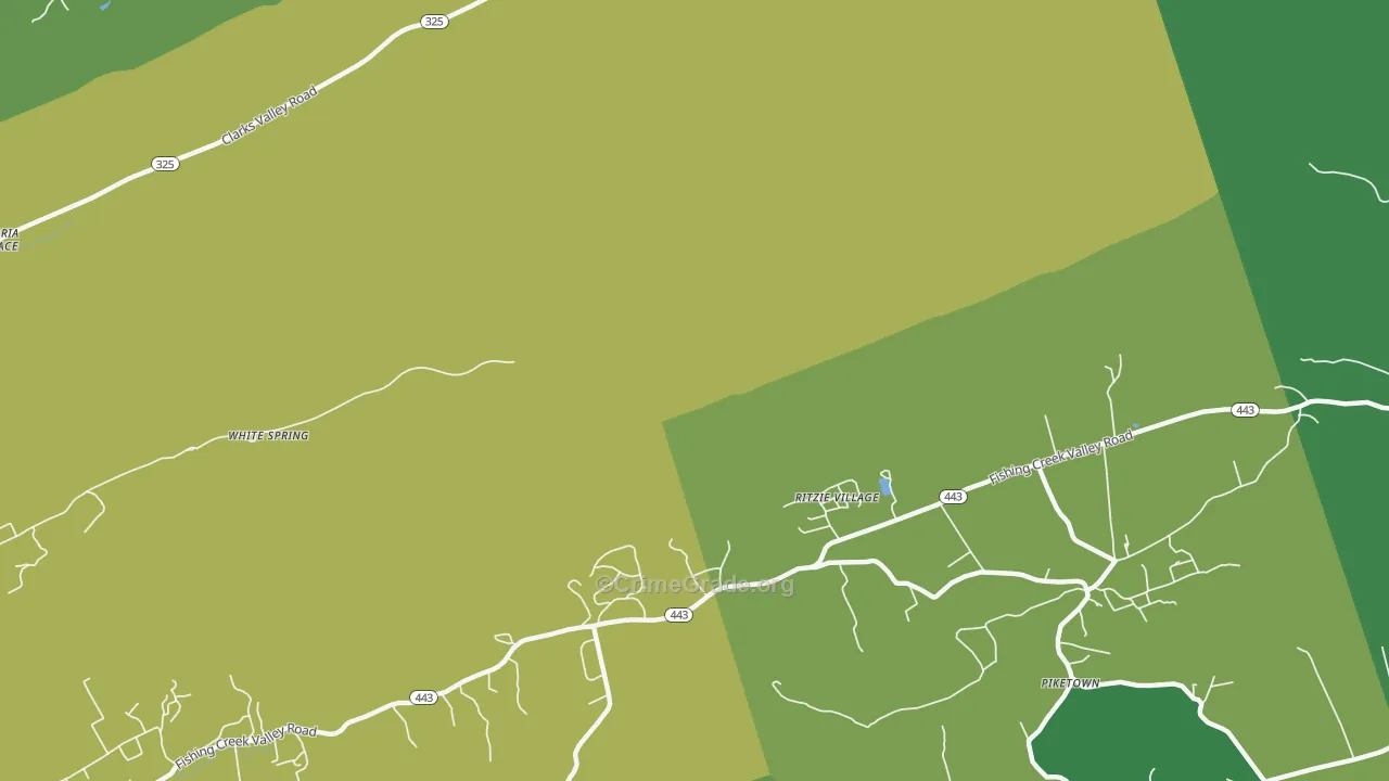 Ritzie Village, PA Map of Burglary Rates