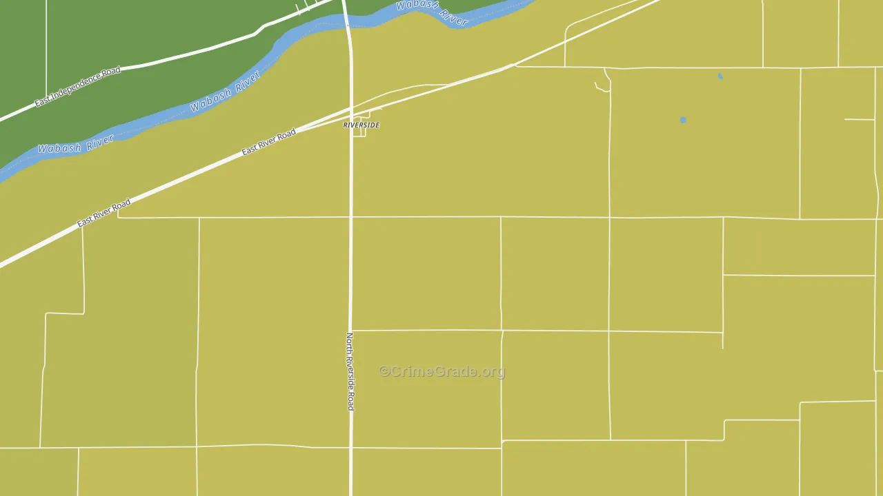 Riverside, IN Map of Burglary Rates