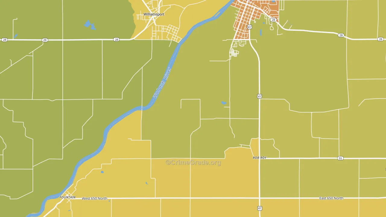 Rob Roy, IN Map of Burglary Rates