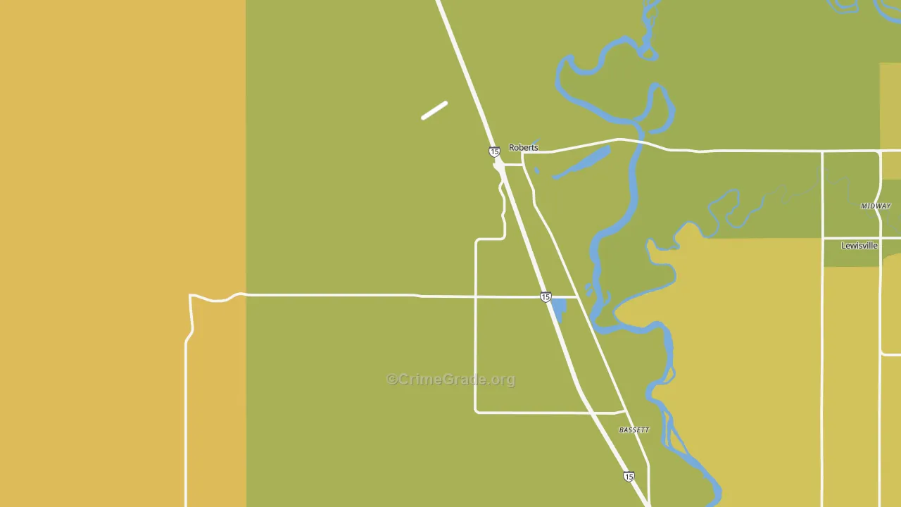 Roberts, ID Map of Burglary Rates