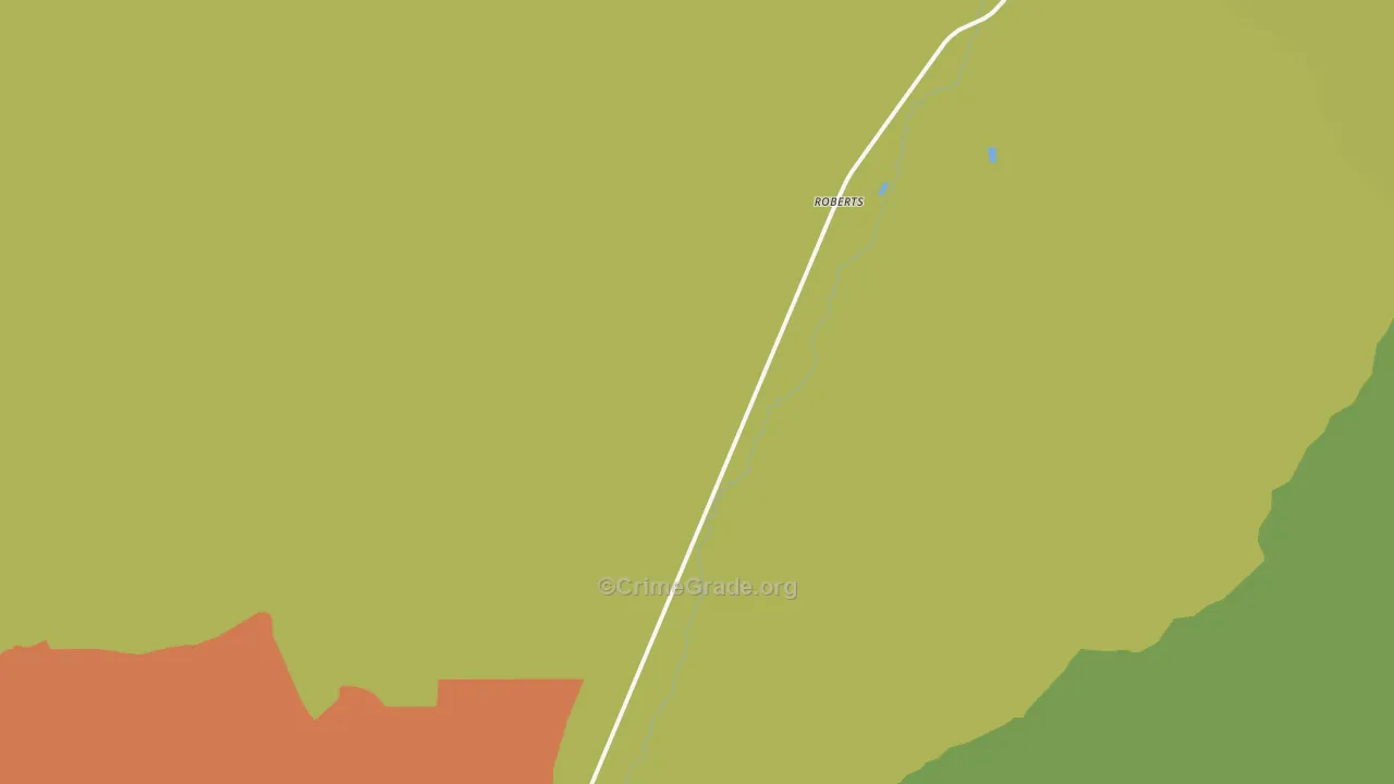 Roberts, MT Map of Burglary Rates