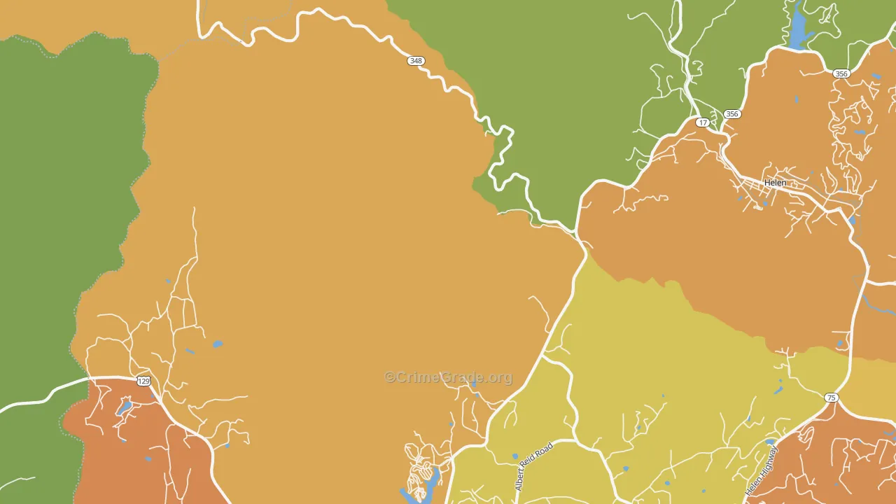 Robertstown, GA Map of Burglary Rates