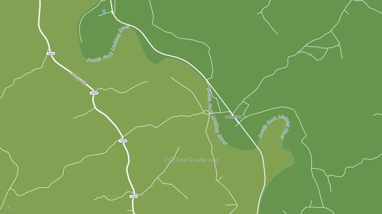 Robinson, KY Map of Burglary Rates