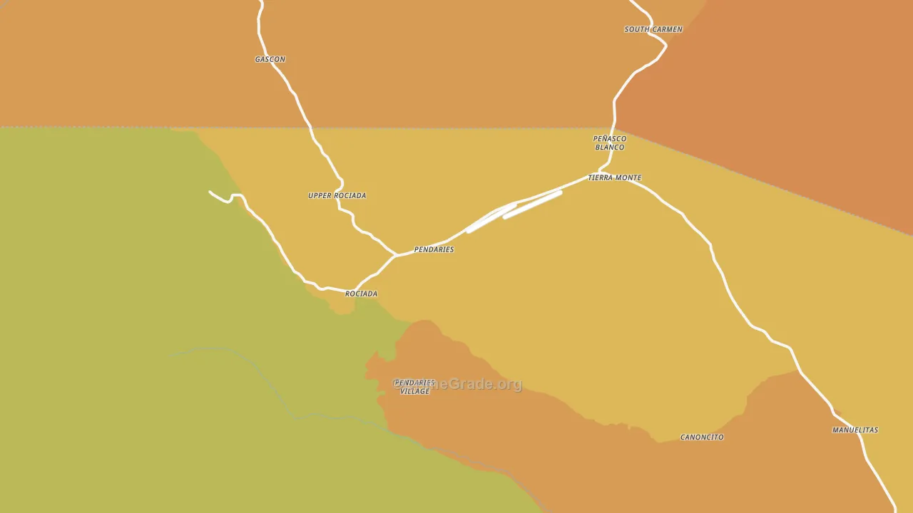 Rociada, NM Map of Burglary Rates