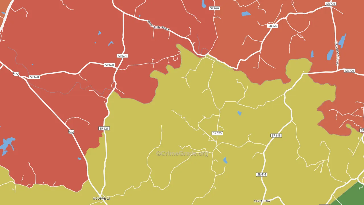 Rock Mills, VA Map of Burglary Rates