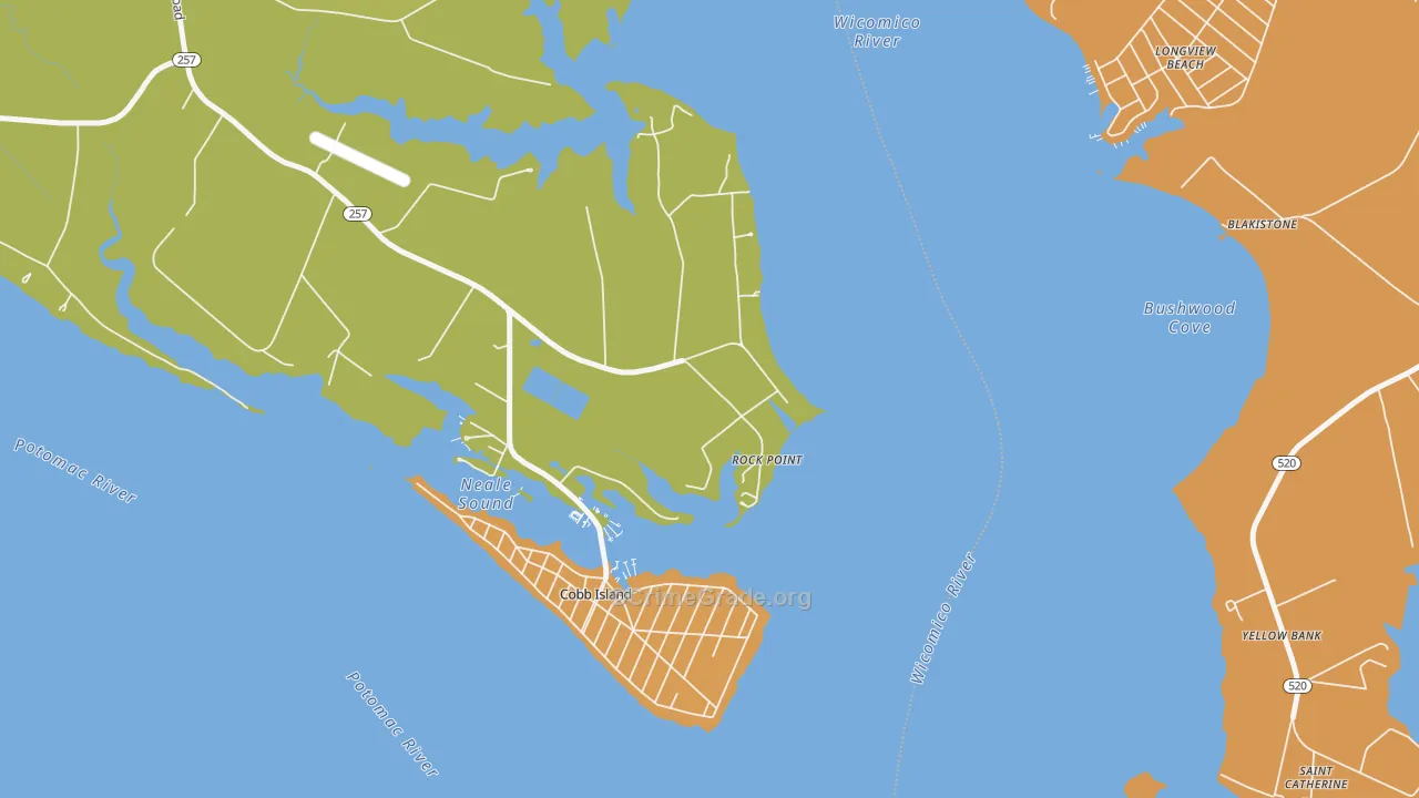 Rock Point, MD Map of Burglary Rates