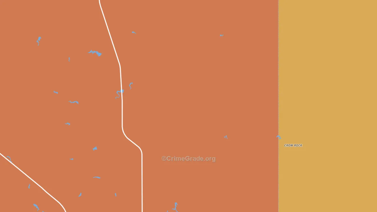 Rock Springs, MT Map of Burglary Rates