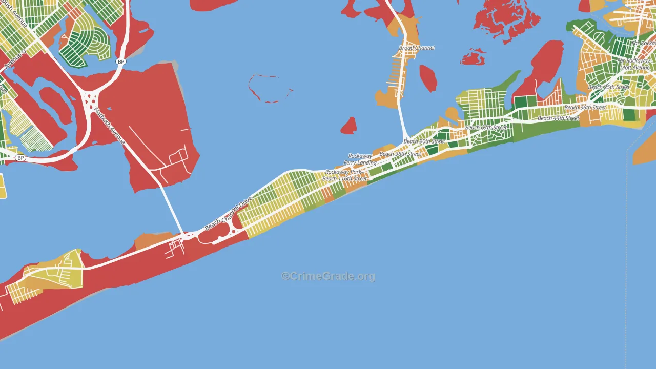 Rockaway Park, Queens, NY Map of Burglary Rates