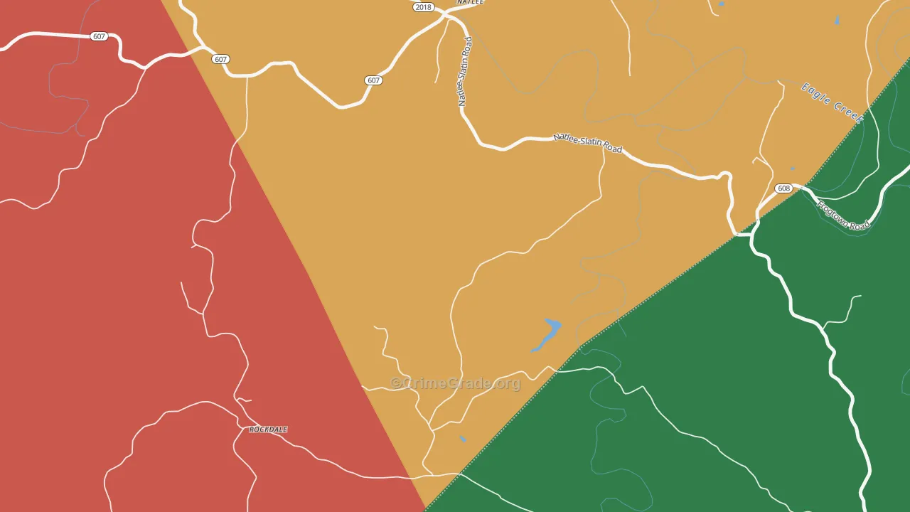 Rockdale, KY Map of Burglary Rates
