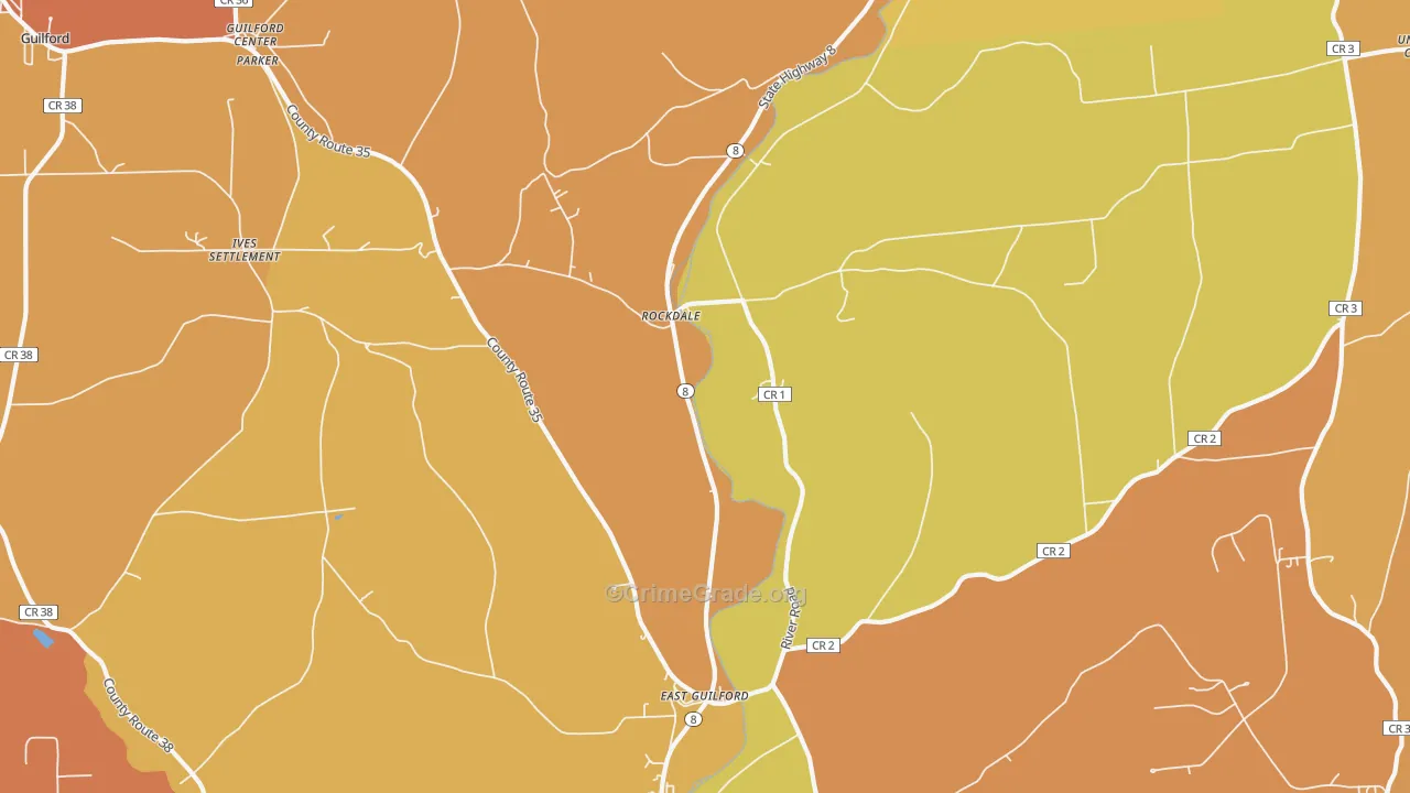 Rockdale, NY Map of Burglary Rates
