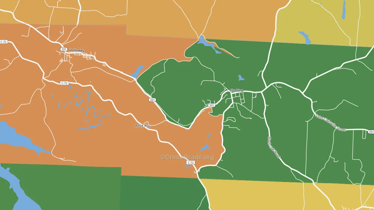 Rockhill, OH Map of Burglary Rates