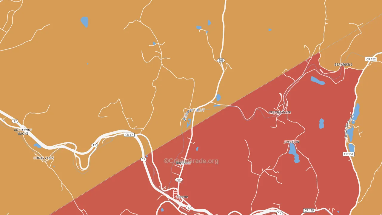 Rockland, NY Map of Burglary Rates