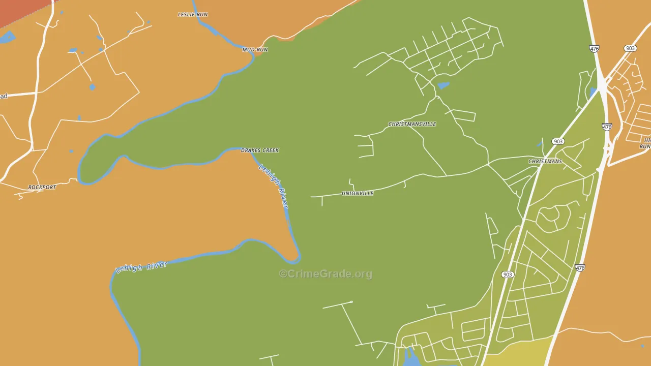 Rockport, PA Map of Burglary Rates