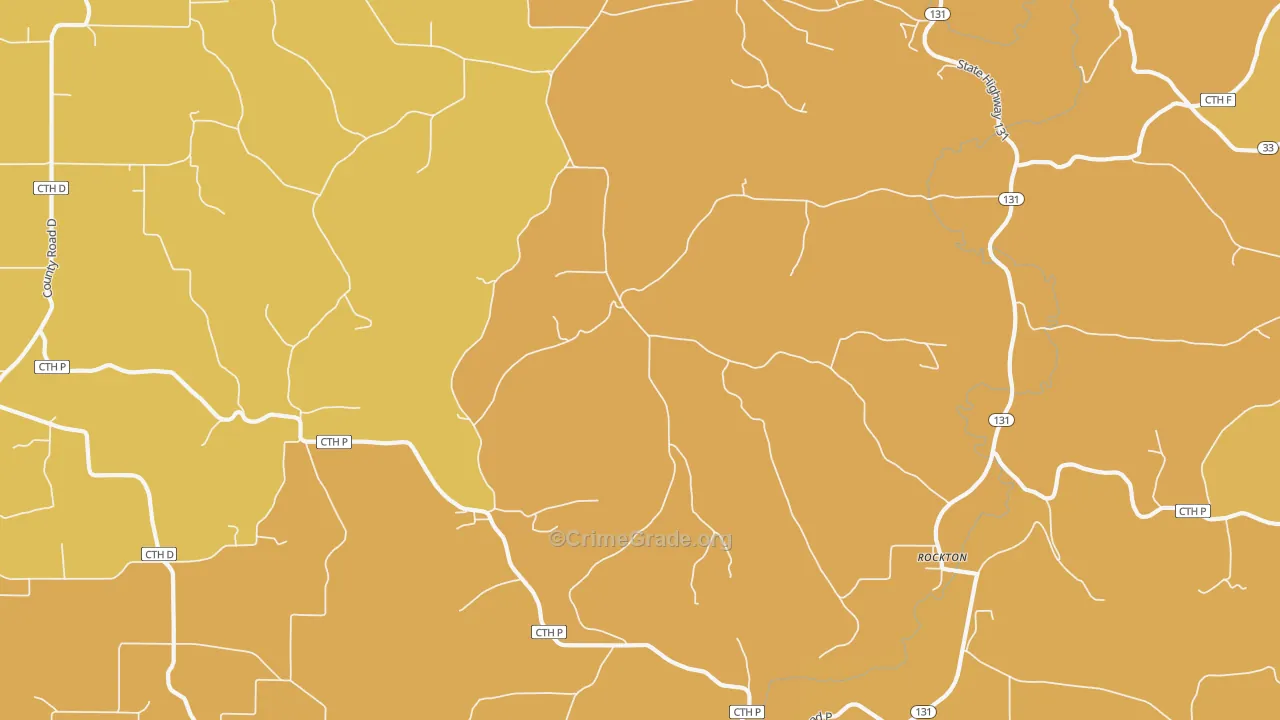 Rockton, WI Map of Burglary Rates