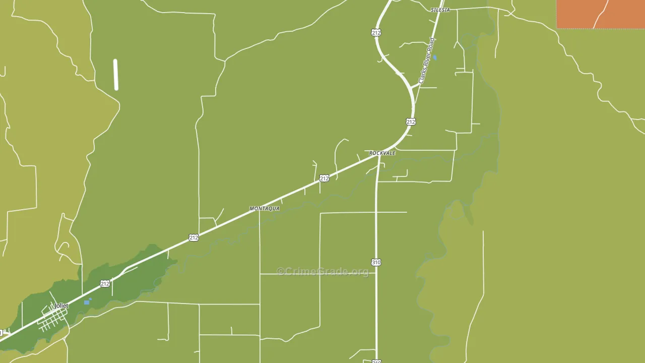 Rockvale, MT Map of Burglary Rates