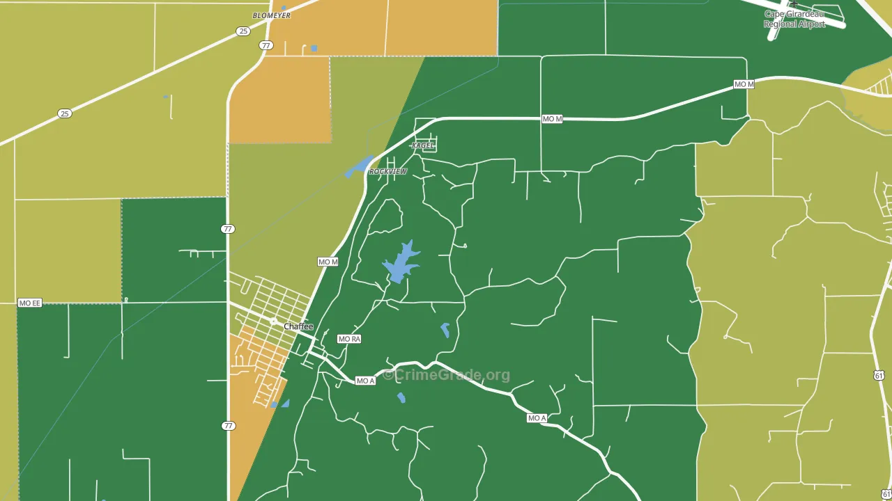 Rockview, MO Map of Burglary Rates