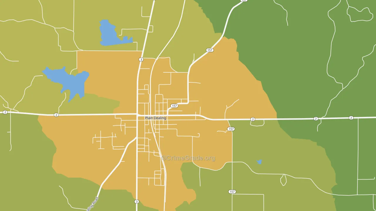 Rocky Mount, LA Map of Burglary Rates