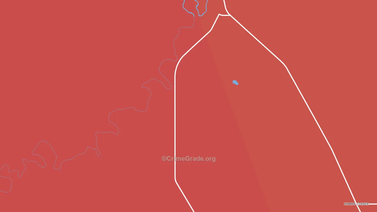 Rockyford, SD Map of Burglary Rates