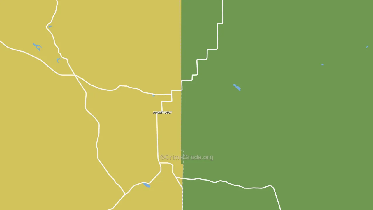 Rockypoint, WY Map of Burglary Rates