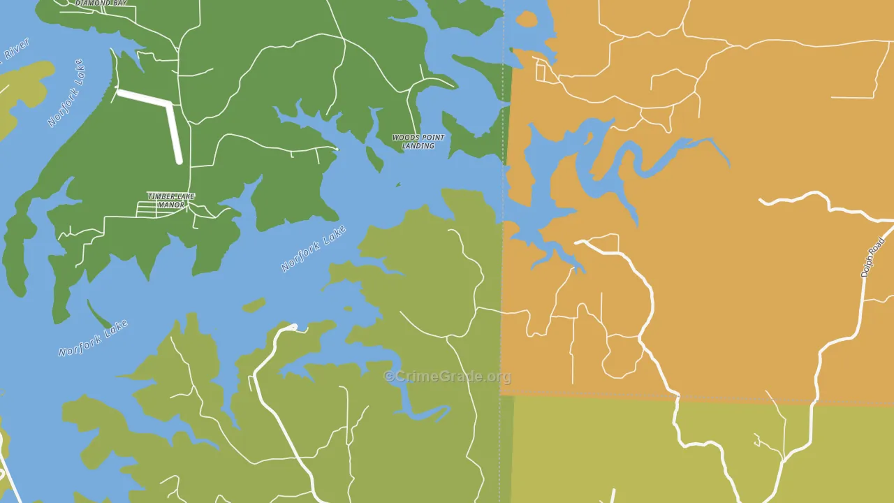 Rodney, AR Map of Burglary Rates