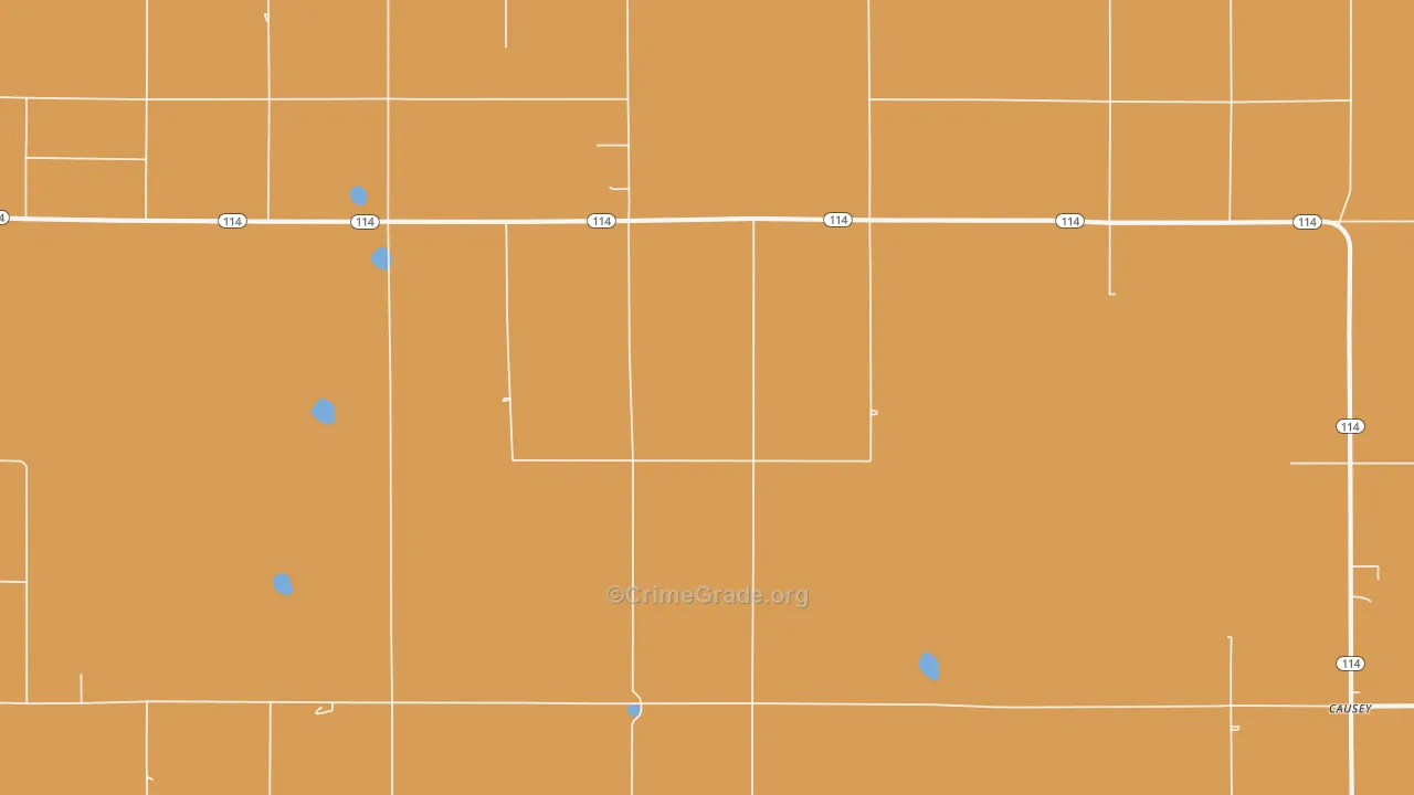 Rogers, NM Map of Burglary Rates