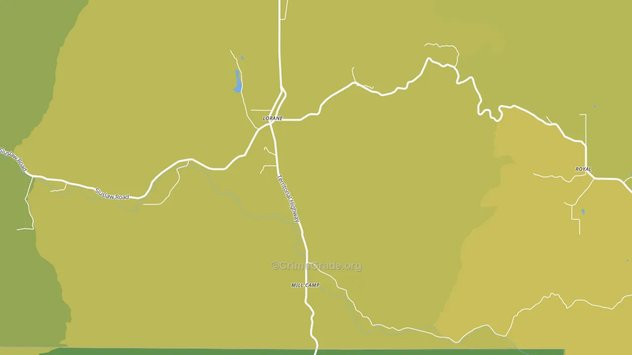 Rogue Elk, OR Map of Burglary Rates