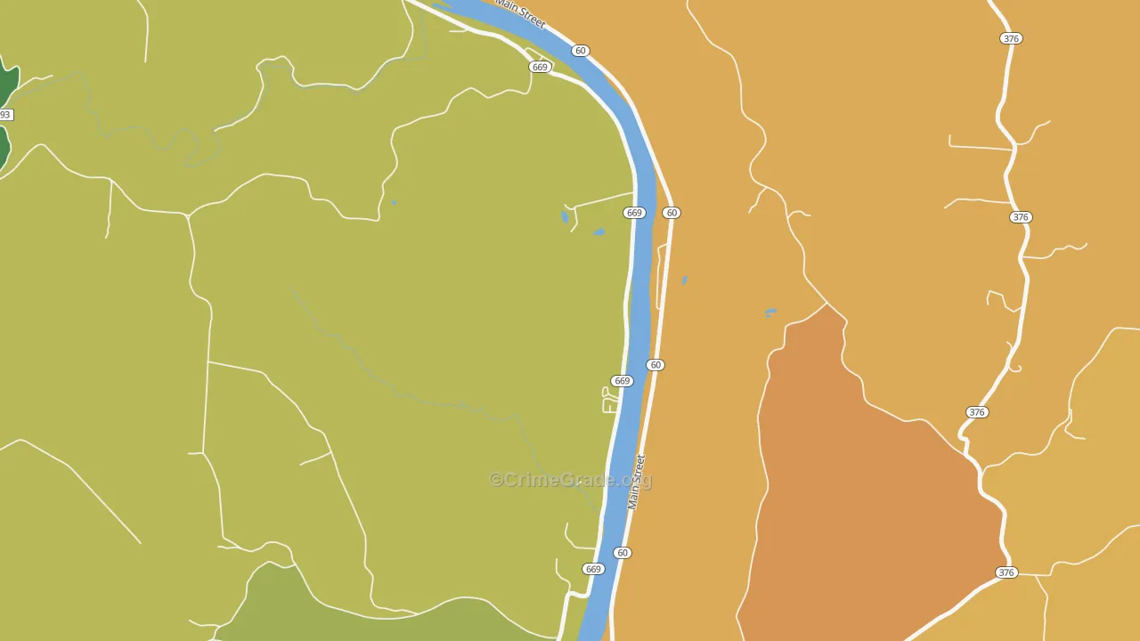 Rokeby Lock, OH Map of Burglary Rates