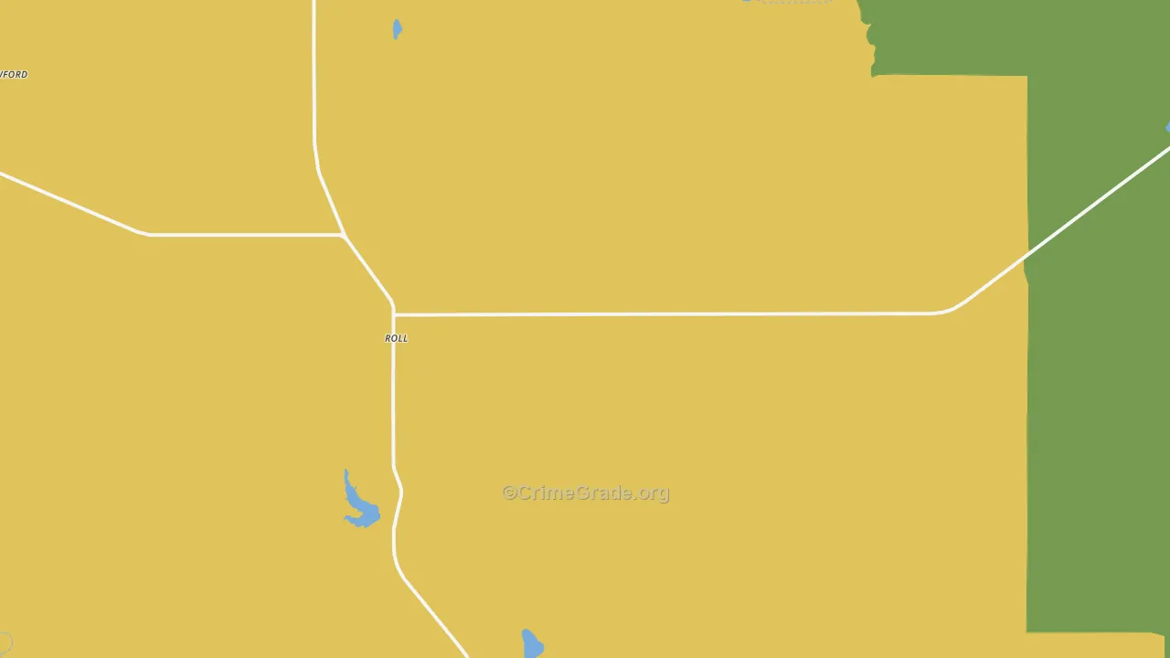 Roll, OK Map of Burglary Rates