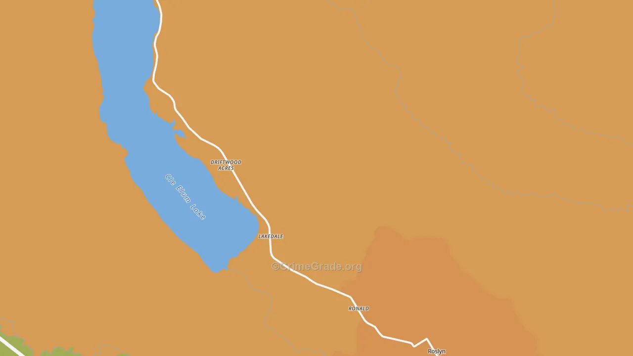 Ronald, WA Map of Burglary Rates