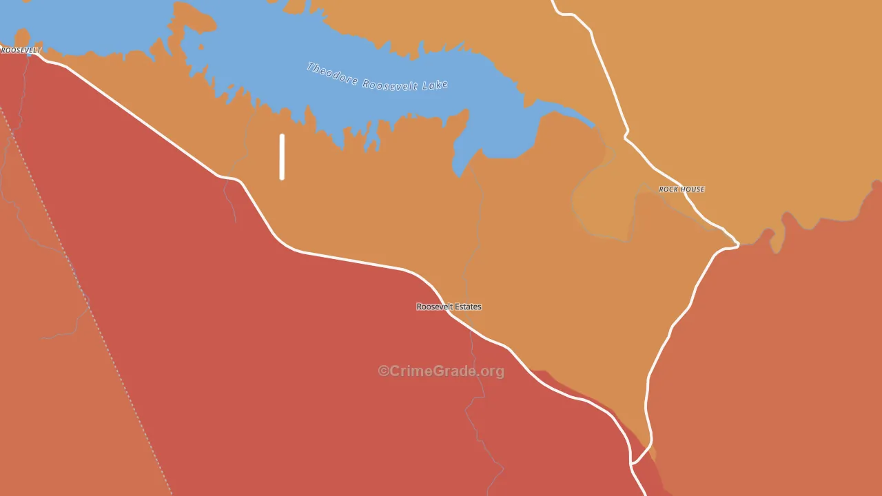 Roosevelt, AZ Map of Burglary Rates