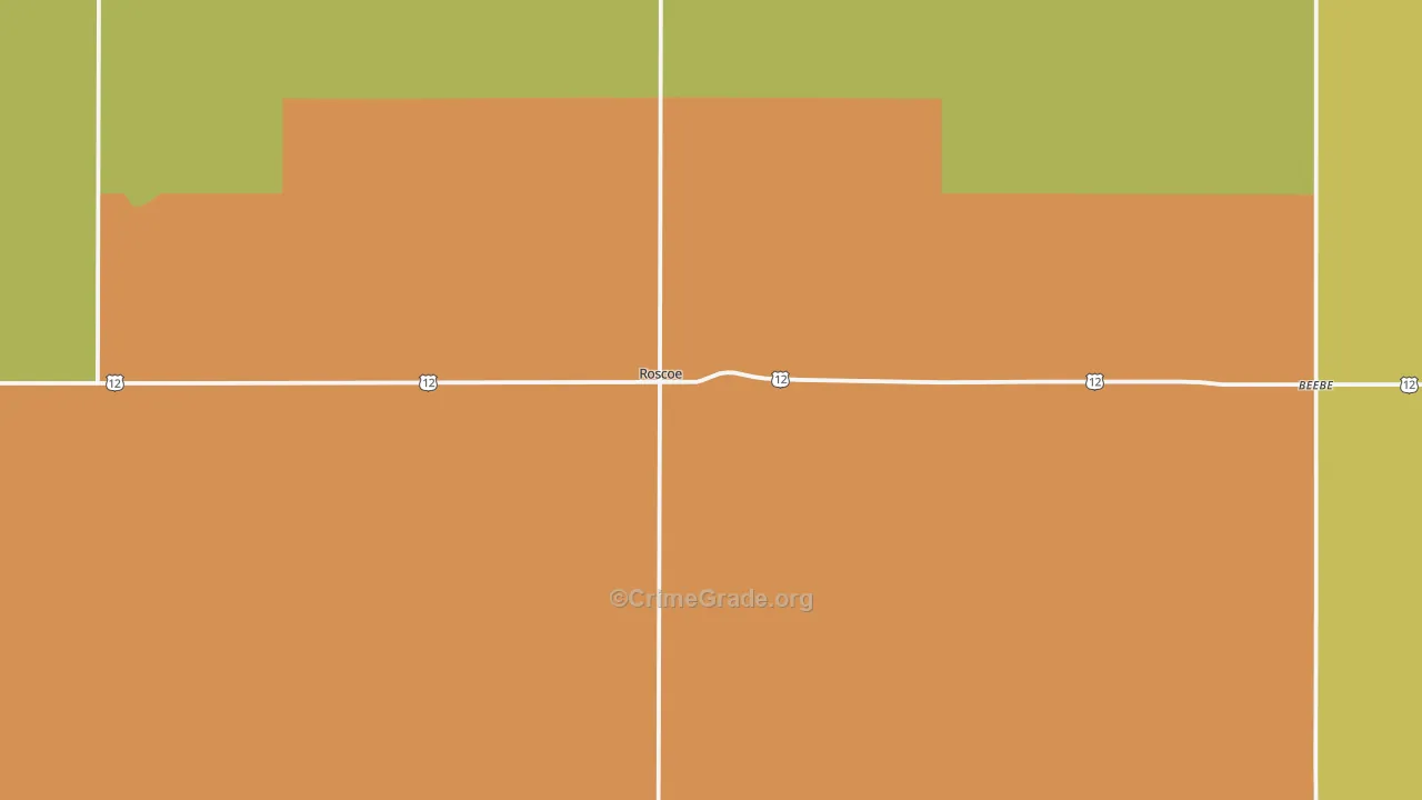 Roscoe, SD Map of Burglary Rates