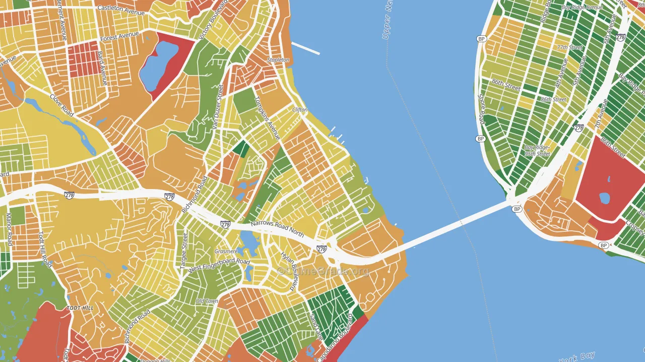 Rosebank, Staten Island, NY Map of Burglary Rates