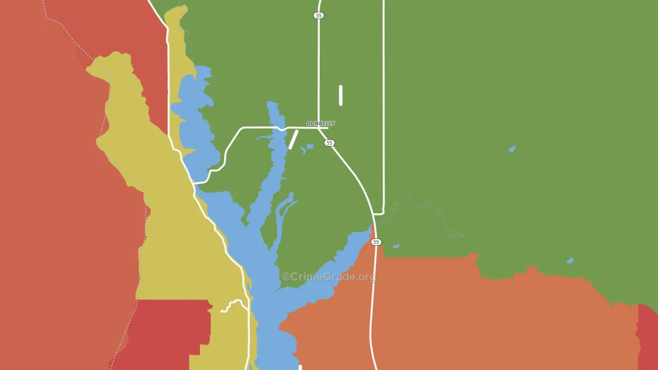 Roseberry, ID Map of Burglary Rates