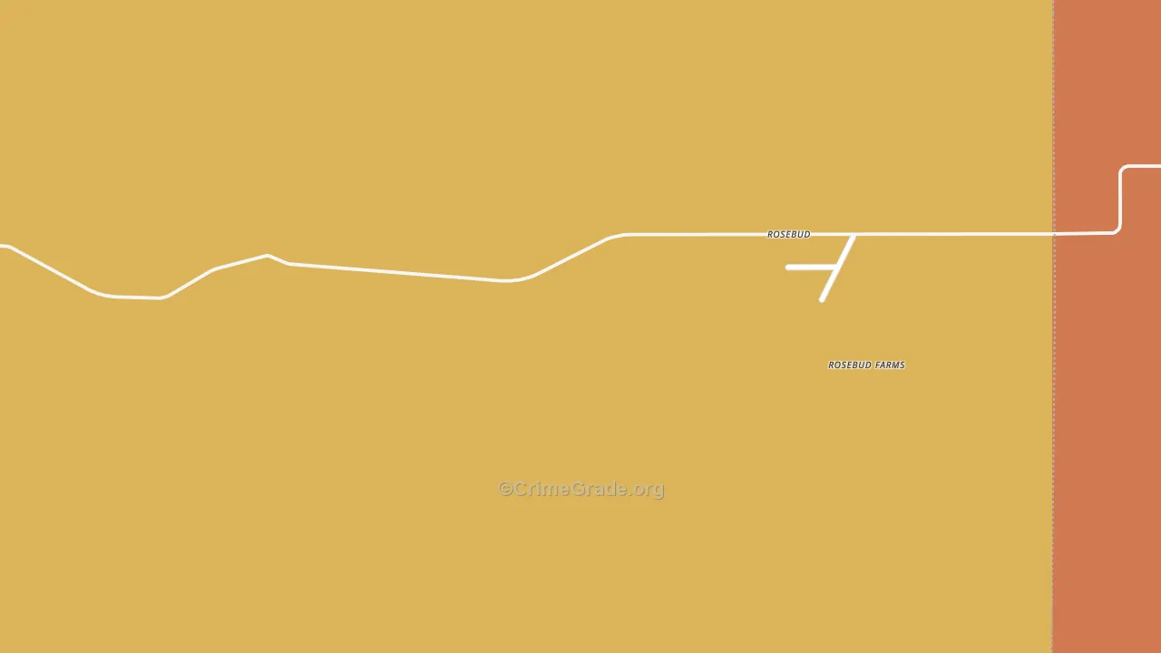 Rosebud, NM Map of Burglary Rates