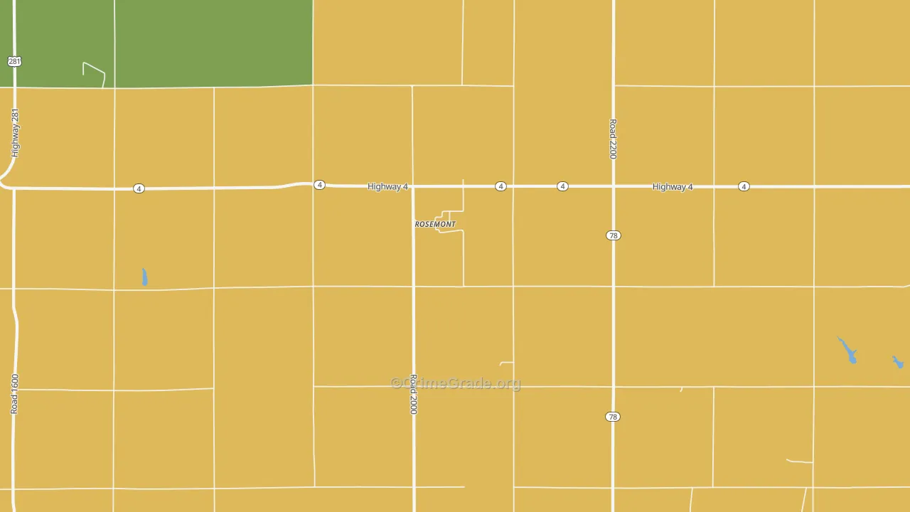 Rosemont, NE Map of Burglary Rates