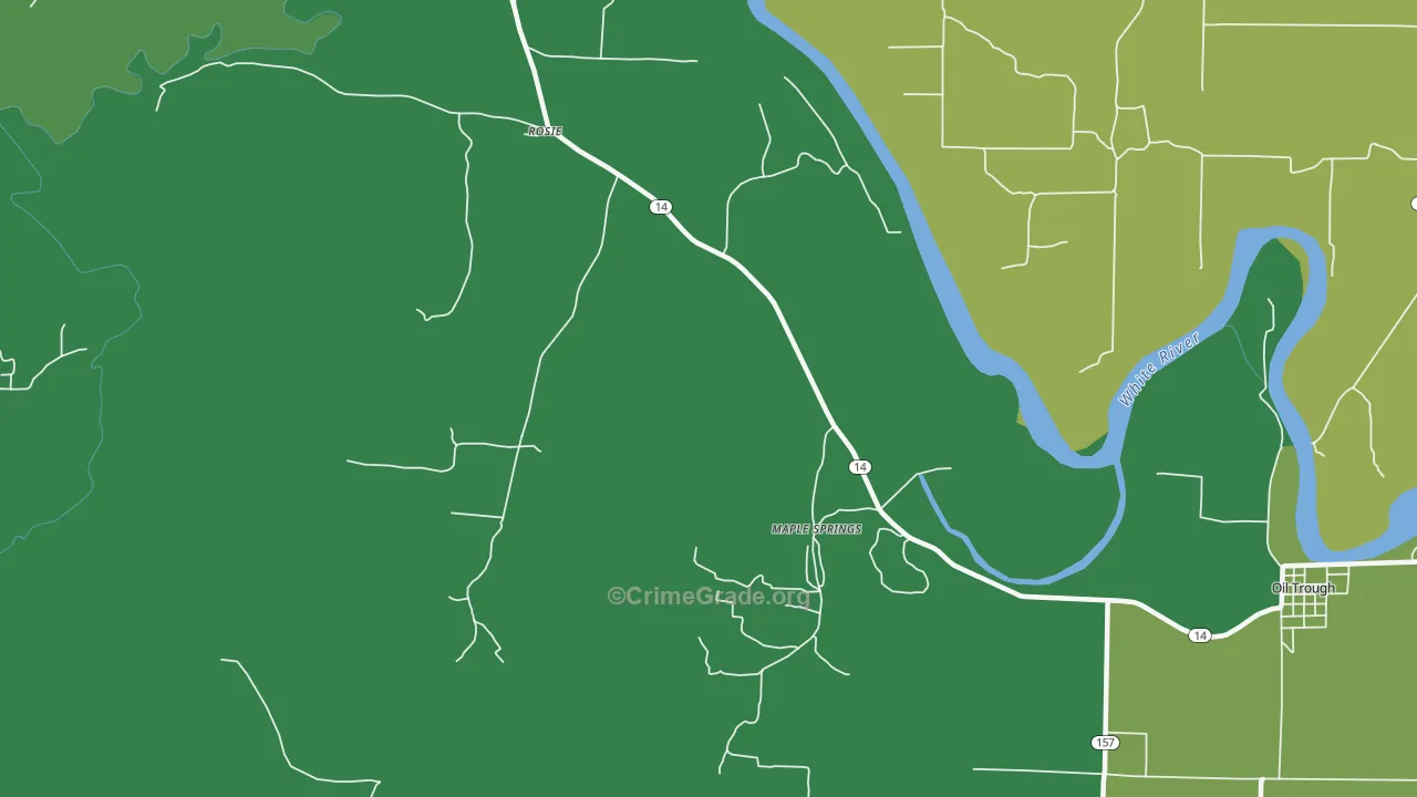 Rosie, AR Map of Burglary Rates