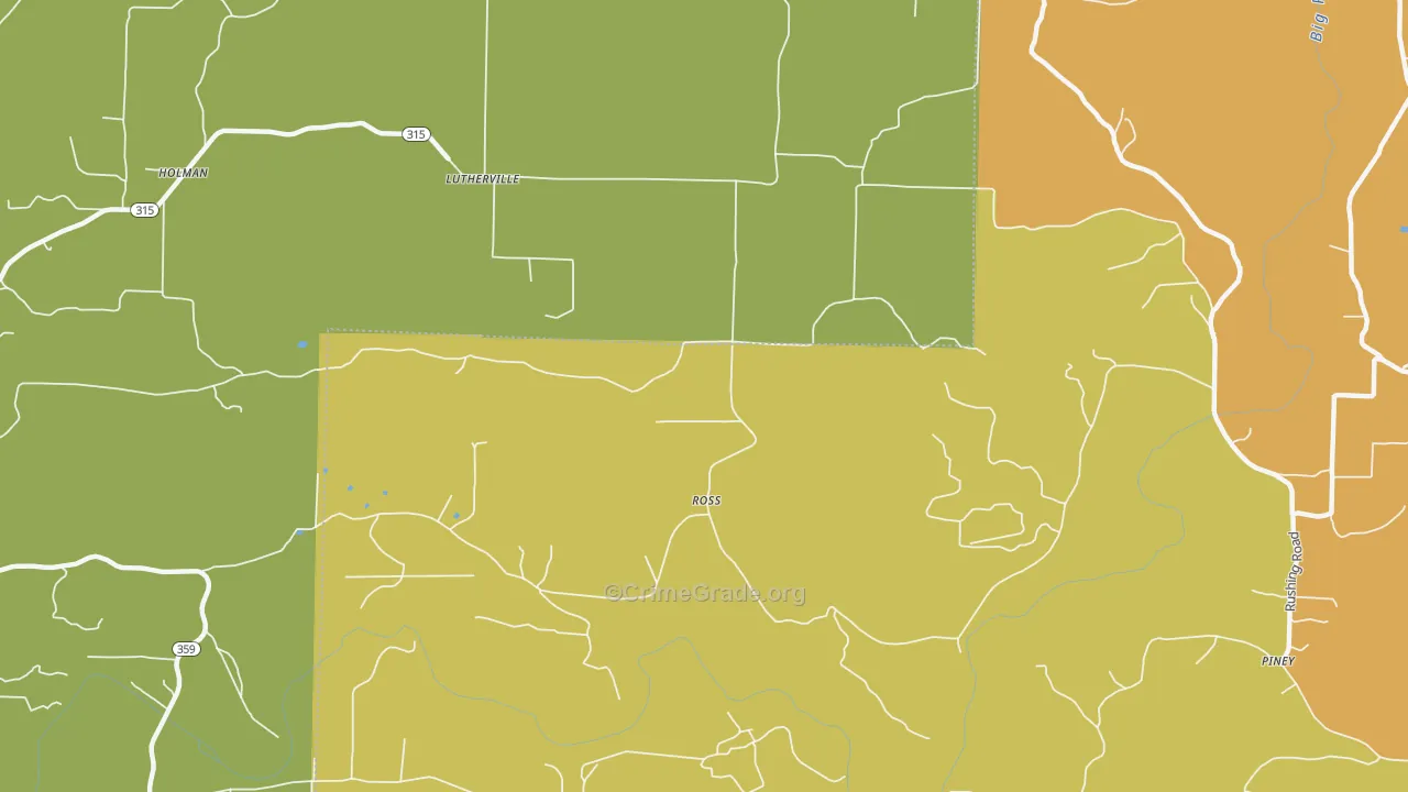 Ross, AR Map of Burglary Rates