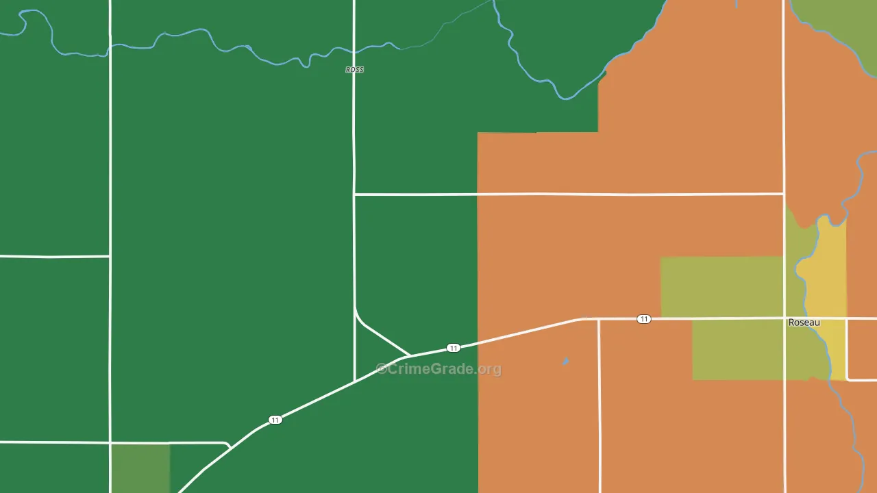 Ross, MN Map of Burglary Rates