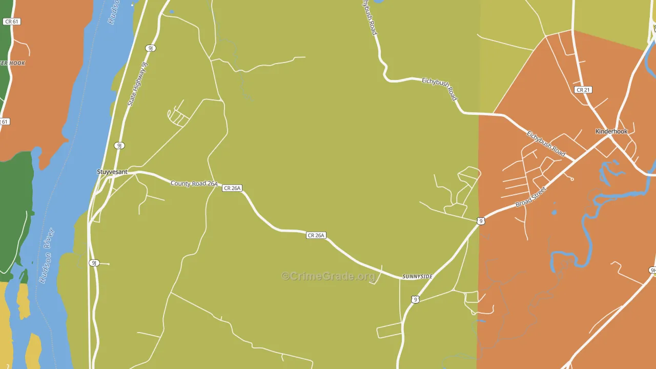 Rossman, NY Map of Burglary Rates