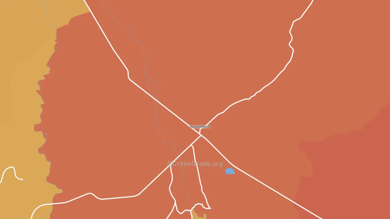 Round Rock, AZ Map of Burglary Rates
