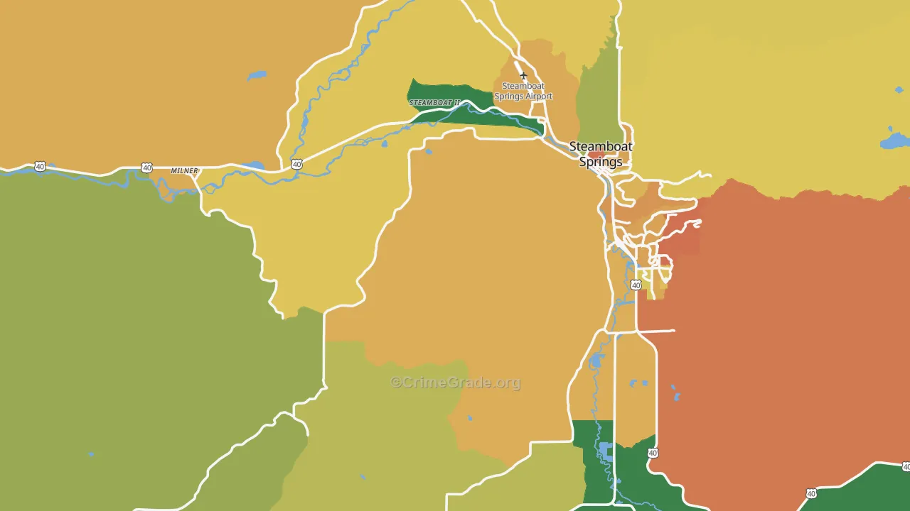 Routt County, CO Map of Burglary Rates