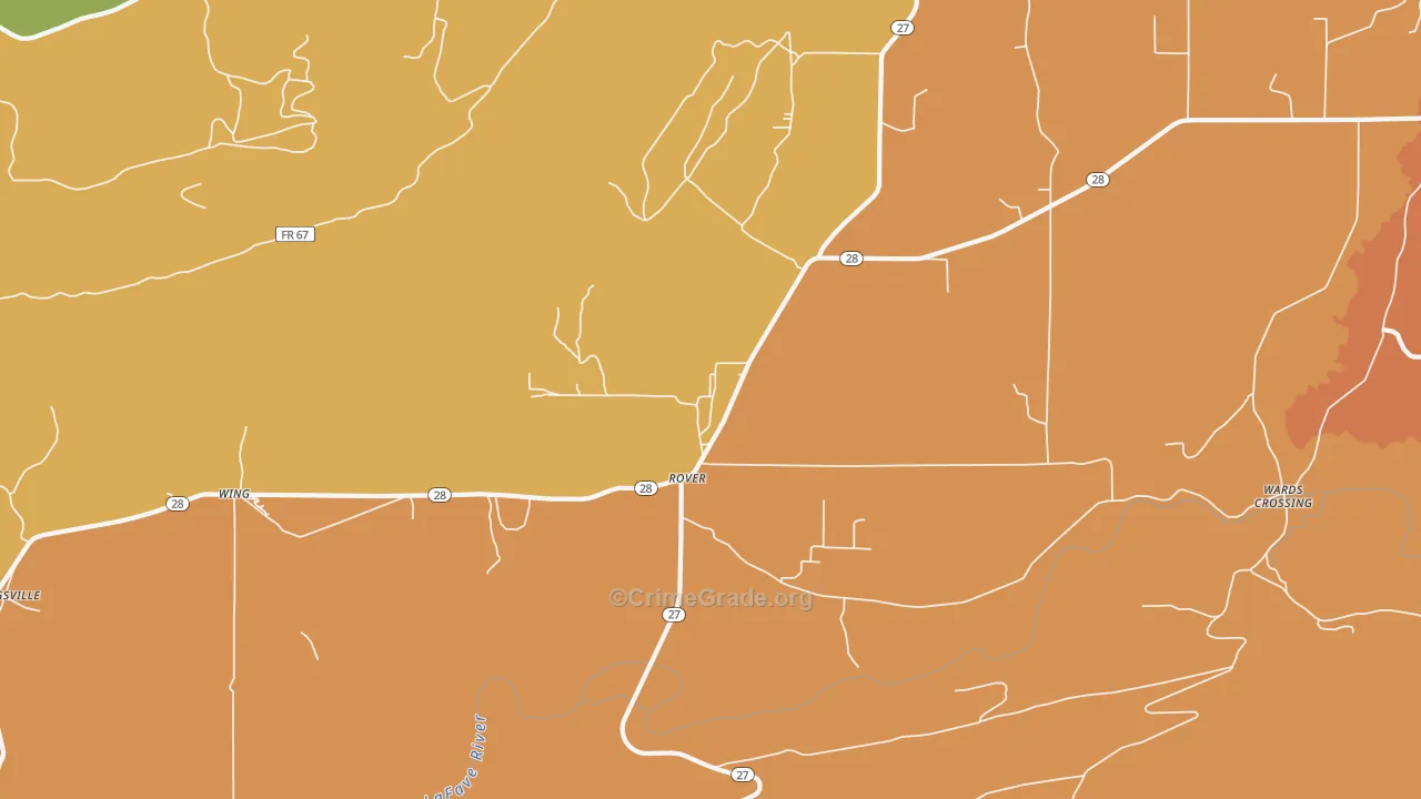 Rover, AR Map of Burglary Rates